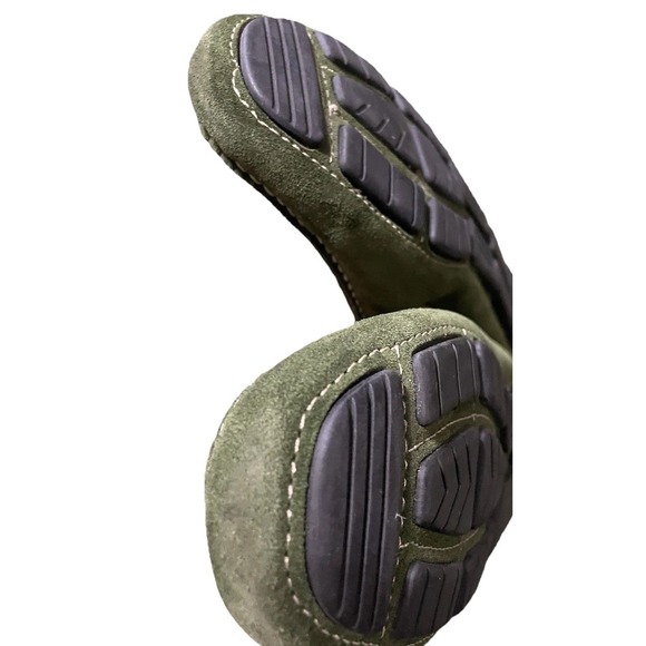 Manza Italian Driving Shoes Monza Loafer Size 11 Green Suede Leather Comfy Soft main image 4